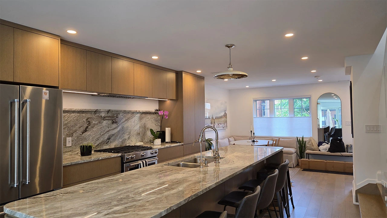 Licensed electrician completing modern electrical installation in Oakville