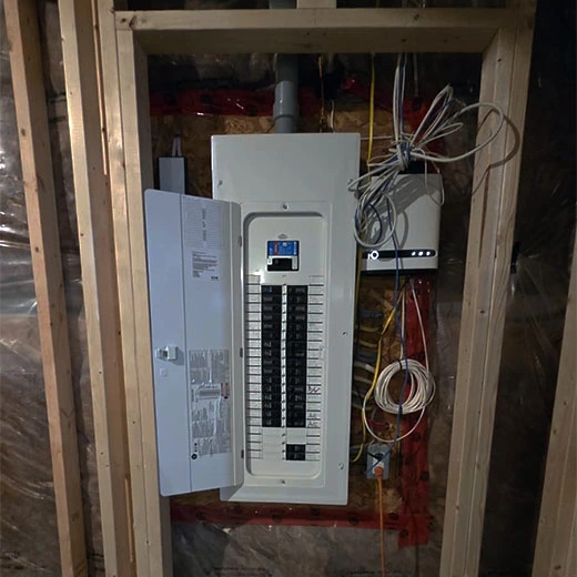 Electrical panel installed in unfinished Ontario basement