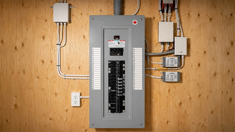 Residential electrical panel used for load evaluation before a sub panel or panel upgrade